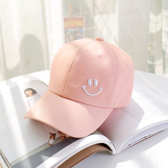 Smiley Face Adjustable Baseball Hat Cap - Different Colors Available - Picture 2 of 6